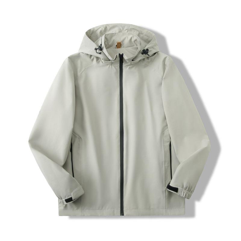 Foreign Trade Surplus Outdoor Tech Windproof Waterproof Men's 3D Cut Sports Casual Hooded Jacket