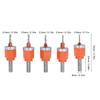 5 Pcs Countersink Drill Bit Set 2.8 3 3.2 3.5 4mm Diameter Adjustable Depth Countersunk Drill Hole Opener with Wrench