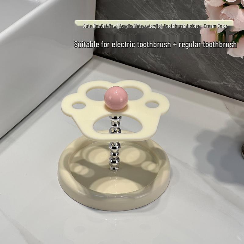 Luksusowy ceramiczny uchwyt na szczoteczki do zębów - Uroczy stojak na toaletkę łazienkową i wieszak na pastę do zębów.