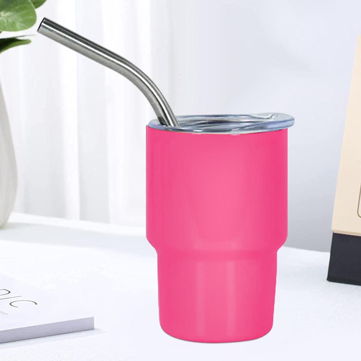 

3 унции сублимационный стакан для виски, вина, нержавеющая сталь, чашка с вакуумной изоляцией, автомобильная мини-кофейная чашка с соломинкой, подарок на вечеринку 3oz