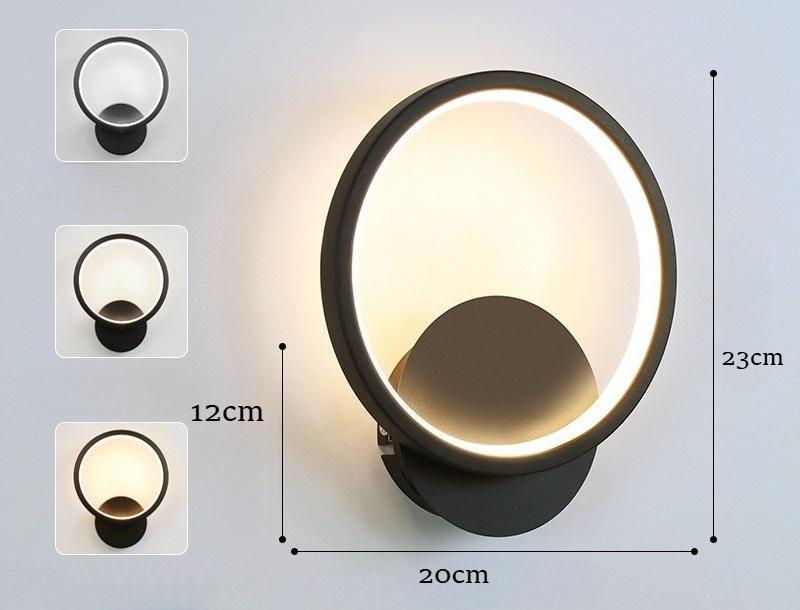 Modern LED Wall Lamp Round Light Aluminium Home Decor Bedroom Bedside Living Room Hallway Corridor Foyer Indoor Lighting Fixture