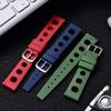 New Design Fluororubber FKM Watch Strap 20mm 22mm Tropical Strap Quick Release Watch Band For Traditional DivingWatch Accessorie
