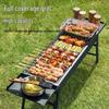 Portable Outdoor BBQ Grill for Skewers & Roast - Folding Camping Set with Charcoal