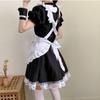 Womens Maid Outfit Headwear Anime Cosplay Dress Halloween Costume with Apron