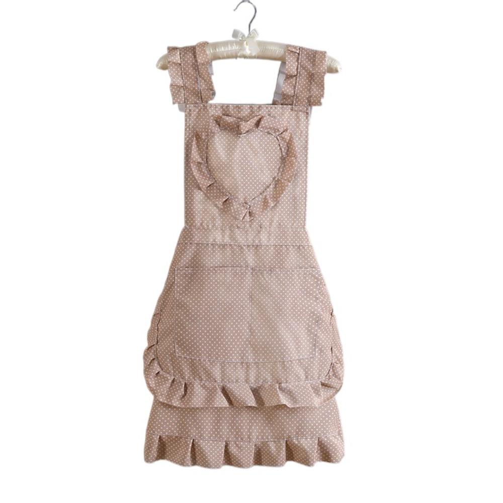 Cute Canvas Women Lace Apron Oil-proof Princess Dress Style Chef Aprons Stain-Resistant Cooking Apron Summer Wear