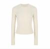 T-shirt da donna coreana aderente a maniche lunghe con vita stretta, strato interno di alta gamma, top corto per l'inizio dell'autunno