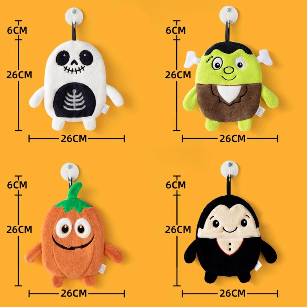 Fashion Halloween Hand Towel Coral Velvet Quick Drying Kitchen Towel Water Absorption Portable Dish Towels