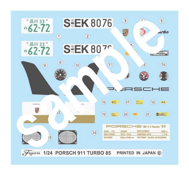 Real Sports Car Series Porsche 911 Turbo Plastikmodell 1/24 Nr. 59 '85