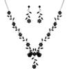 Bridal Jewelry Set Adjustable Floral Leaf Necklace Vintage Necklace Earrings Elegant Earrings Set For Daily Wear Wedding Prom
