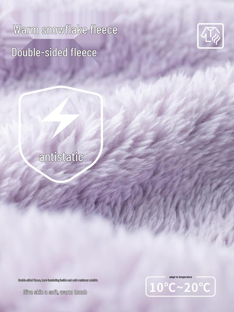 Lulu Niu Mädchen Flanell Pyjama - Herbst/Winter Gemütliche und Verdickte Korallenfleece Homewear für Kinder