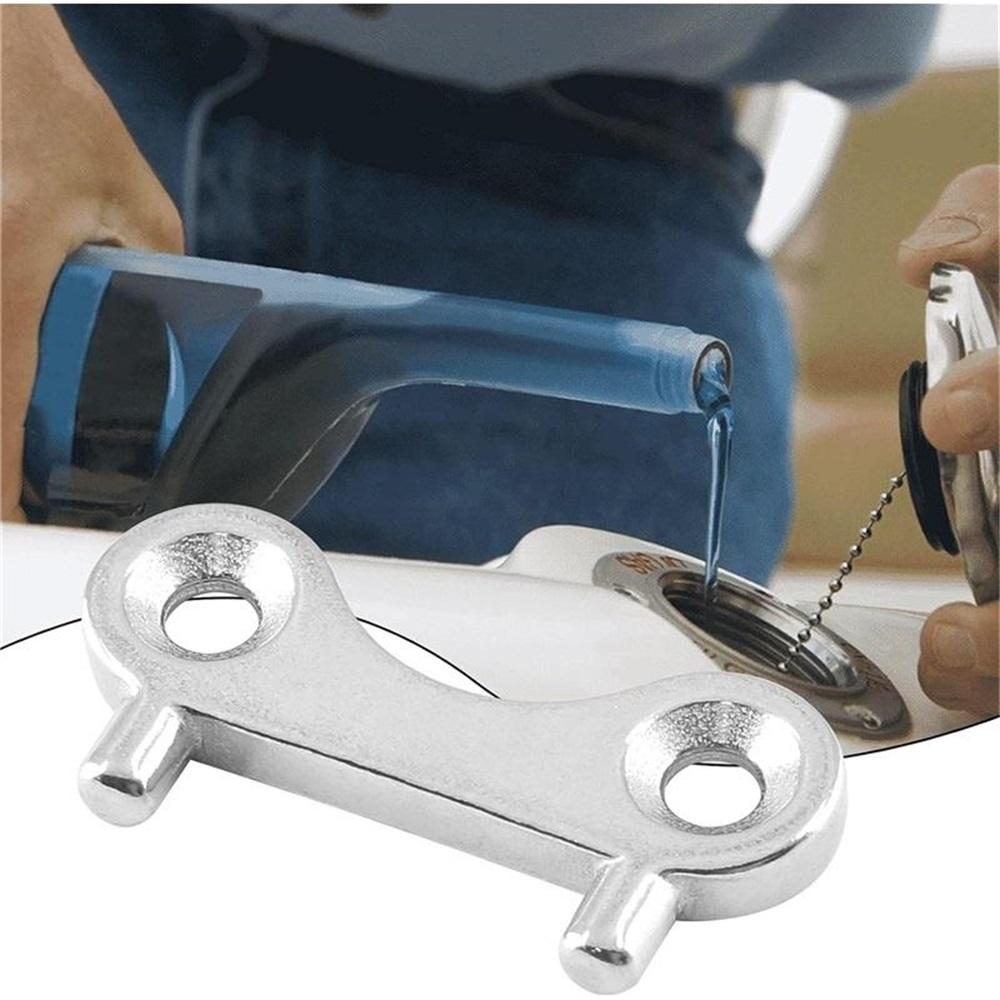 2pcs Replacement Universal Boat Yacht Deck Fill Plate Key Marine Fuel Tank Stainless Steel Spare Rustproof Waste Cap Accessories