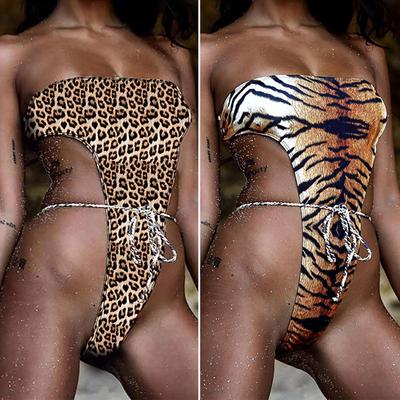 tiger print bathing suit
