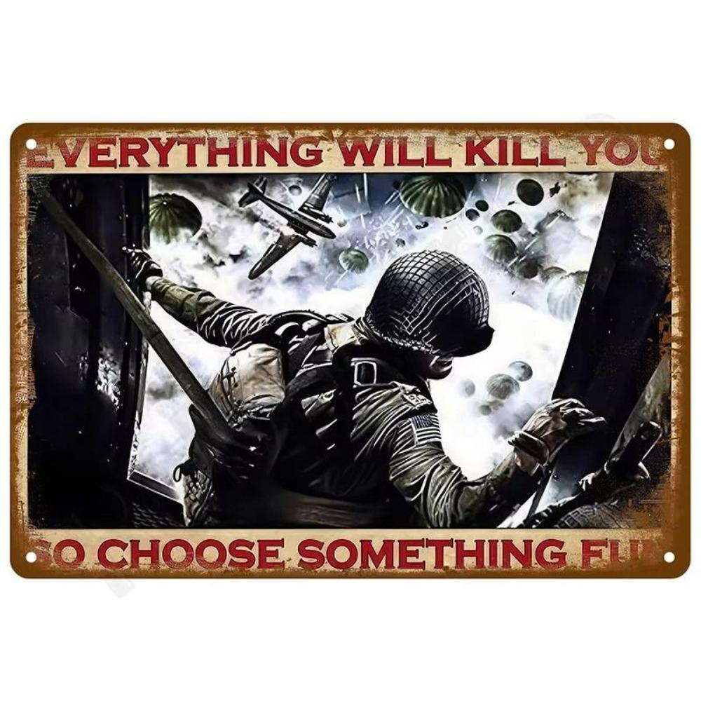 Retro Metal Tin Sign Floral Wall Art Decor 8x12 Inch for Office Living Room Patio