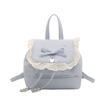Schoolbag cute sweet lace girl backpack 1011 new versatile Korean floral bow small backpack
