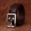 Men'S Simple And Versatile Fashion Light Luxury Stainless Steel Buckle Belt Men'S Genuine Leather First Layer Cowhide Business Leisure Belt Men