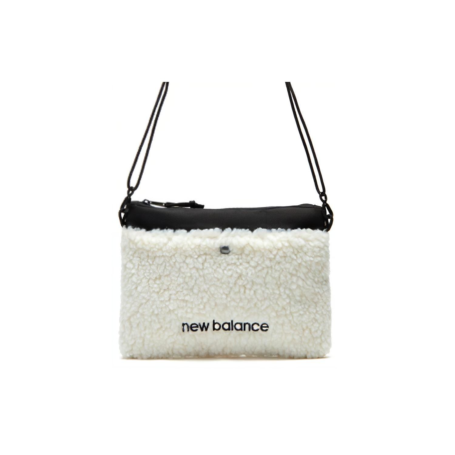 New Balance Versatile Casual Sports Zipper Fabric Shoulder Crossbody Bag Unisex bags White JABL0748-WT White