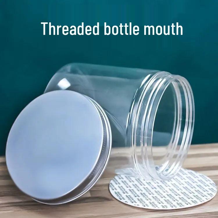 Airtight Food-Grade Transparent Plastic Jar with Lid for Kitchen Storage