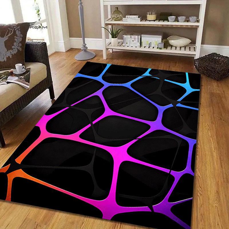1pc Honeycomb Nest Print, Design Area Rug - Soft, Anti-Slip, and Durable Gaming Room Decor for Bedroom, Living Room