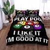 Pool Game Duvet Cover Set King Queen Double Full Twin Single Size Bed Linen Set