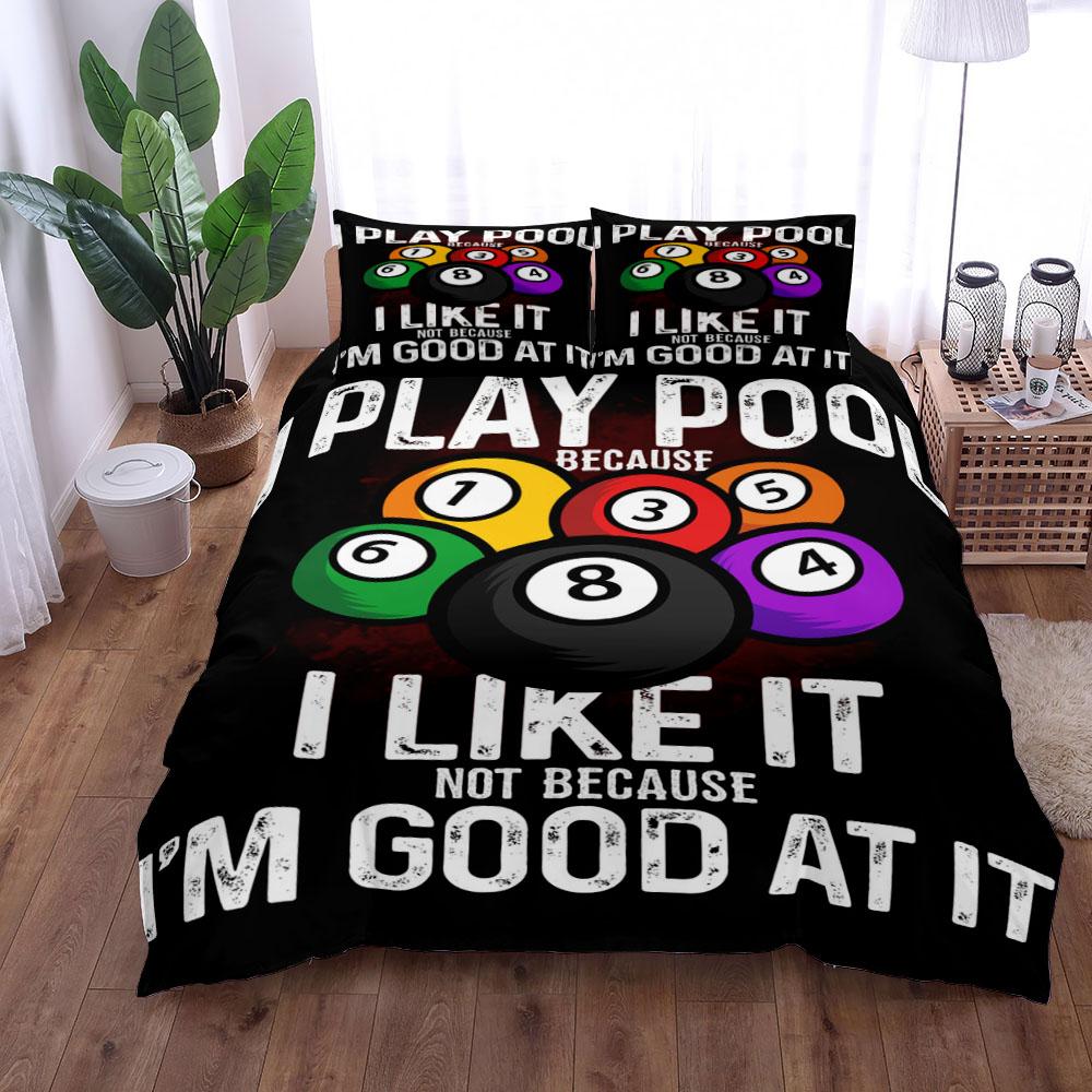 Pool Game Duvet Cover Set King Queen Double Full Twin Single Size Bed Linen Set