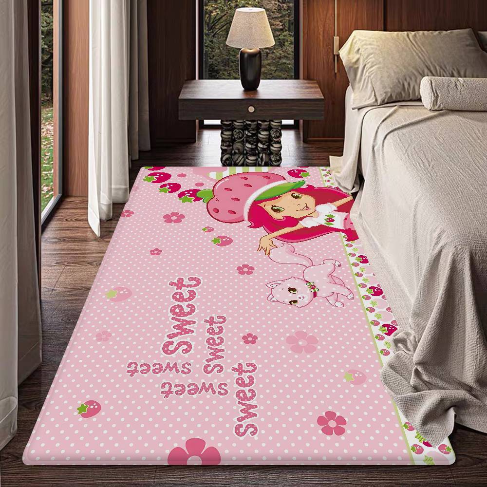 

S-strawberry-shortcakeS Room Mats Anti-slip Absorb Water Long Strip Cushion Bedroon Mat Household Carpets 50x80cm