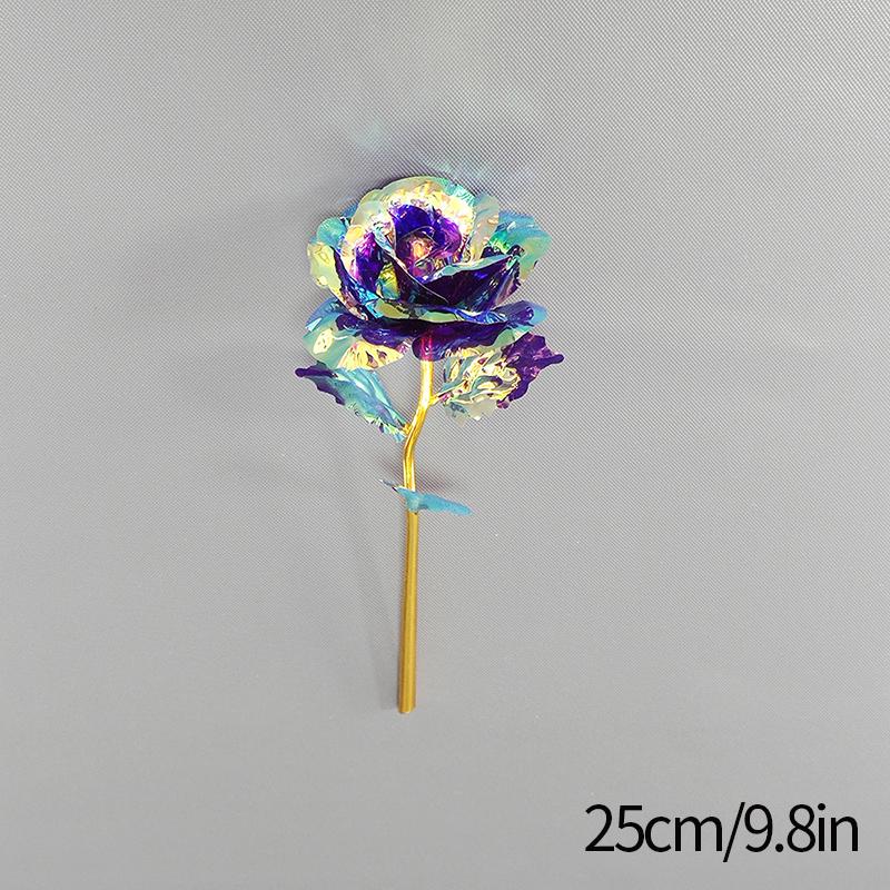 Eternal Rose Flowers Colorful Luminous Rose Artificial Flowers Gold Foil Simulation Flower Mother's Day Gifts Valentines Decor
