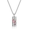 Stainless Steel Aromatherapy Pendant Necklace with Hollow Cylinder and Cross Pendant