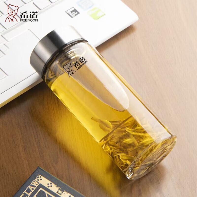 Xinuo XN6191 Portable Single-Layer Glass Water Bottle with Filter