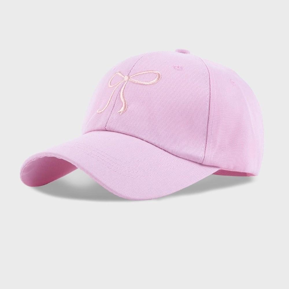 Cotton Bowknot Baseball Cap Adjustable Women Peaked Cap Fashion Bow Embroidered Hat  for Girl
