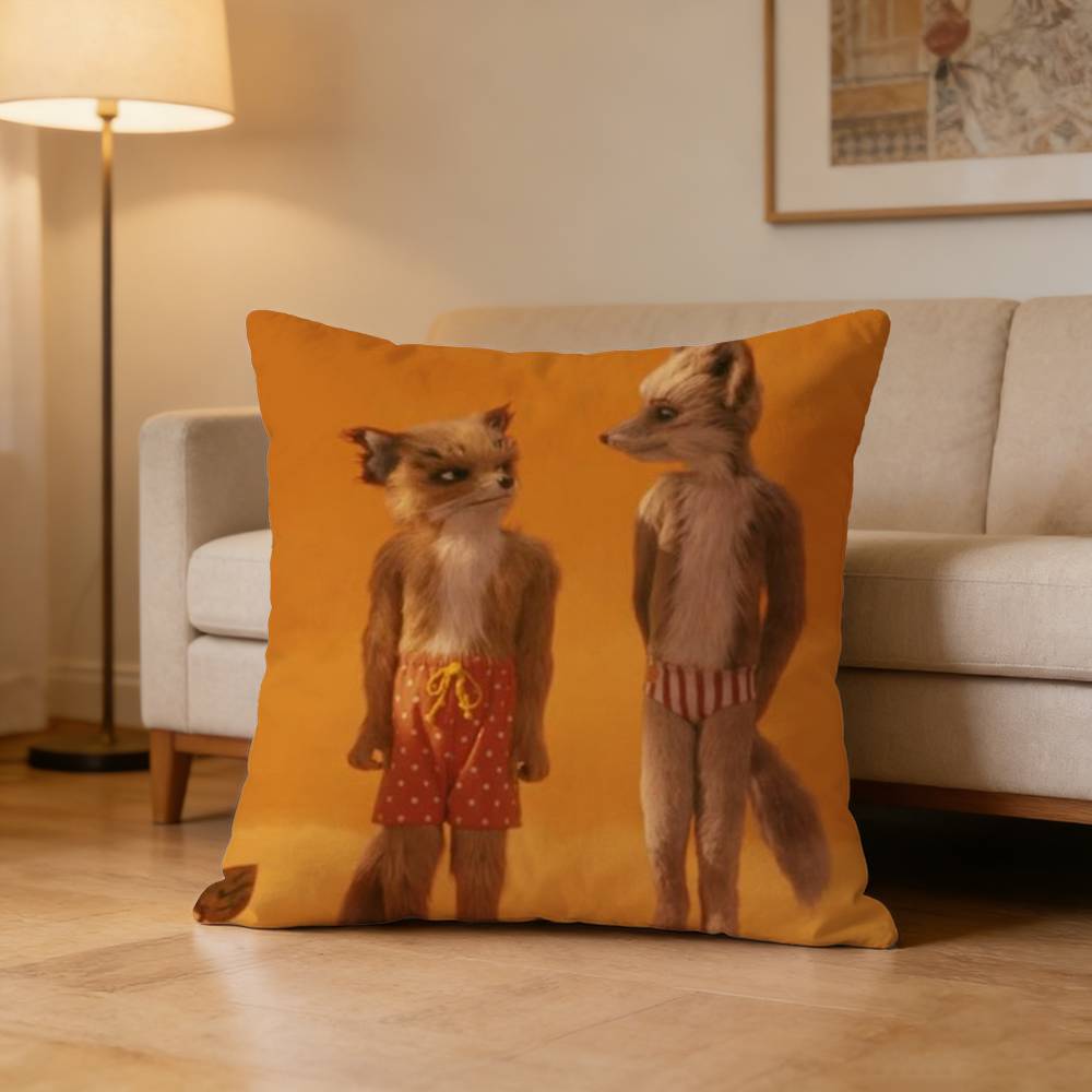 

Мистер Лис Фантастический Наволочка С Рисунком Напечатанная Наволочка Для Гостиной Дивана Чехол На Подушку 30x30cm