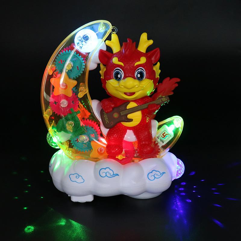 Electric Universal Gear Moon Dragon Colorful Music Light Dragon Year Lantern Children's Toy