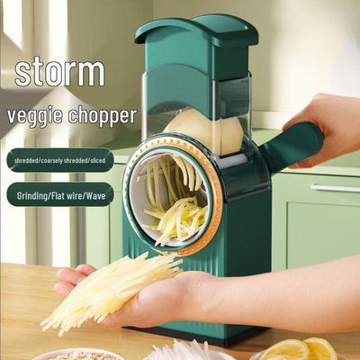Storm Multifunctional Rolling Drum Vegetable Slicer with Peeler for Julienne, Potato, and Grating Tasks