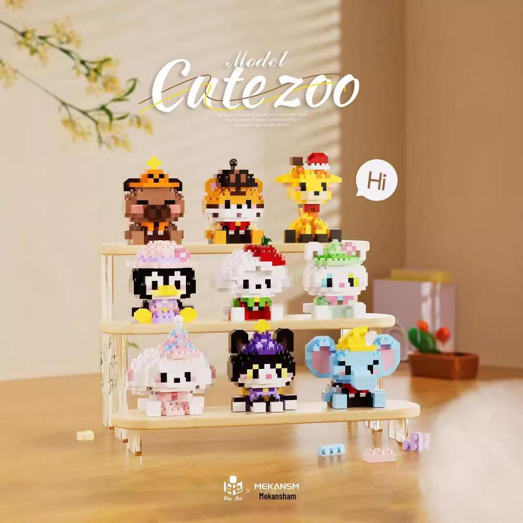 Penguin Top Hat Party Toy - Compatible Building Blocks for Small Animals