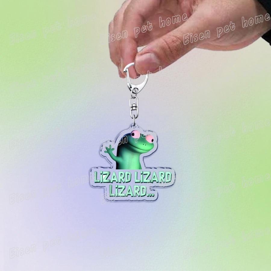 Funny Lizard Lizard Lizard Cute Keychain Llavero Accessories Bag Elio Meme Keychains Keyrings Jewelry Fans Gift