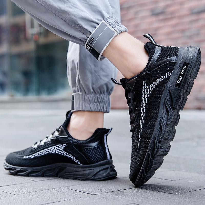 Scarpe da Papà con Superficie in Mesh Traspirante Primaverile e Cuscino d'Aria, Scarpe da Corsa Leggere da Studente Maschio, Scarpe Sportive Casual
