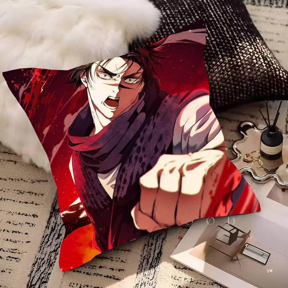 Choso Jujutsu Kaisen Anime Povlak na polštář Módní čtvercový povlak na polštář Ložnice Pohovka Místnost Ins Dekorace Volný čas