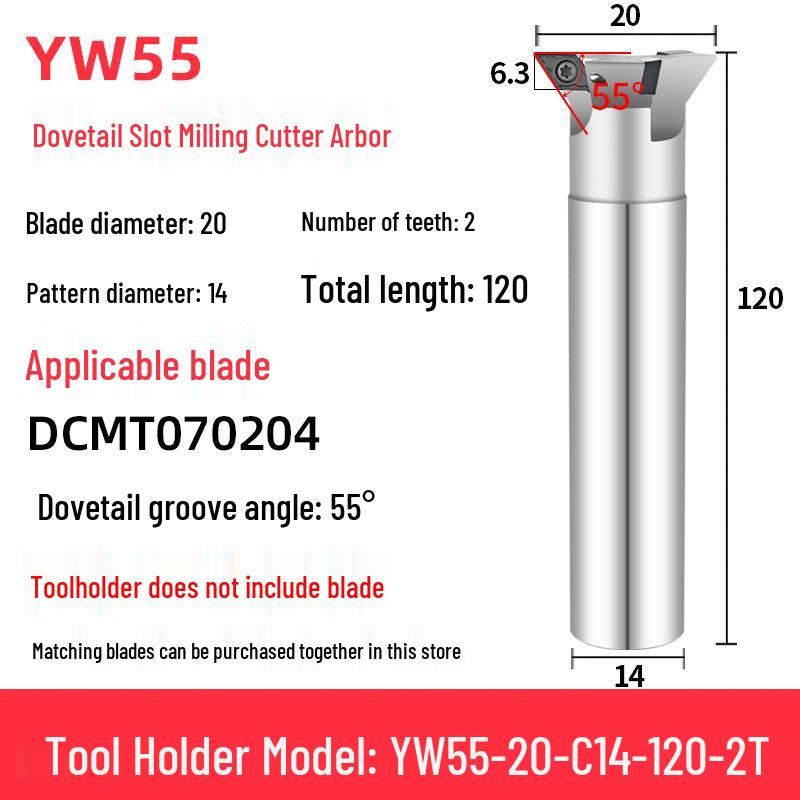 45°-75° CNC V-Shaped Dovetail Groove Milling Cutter with Inner Hole