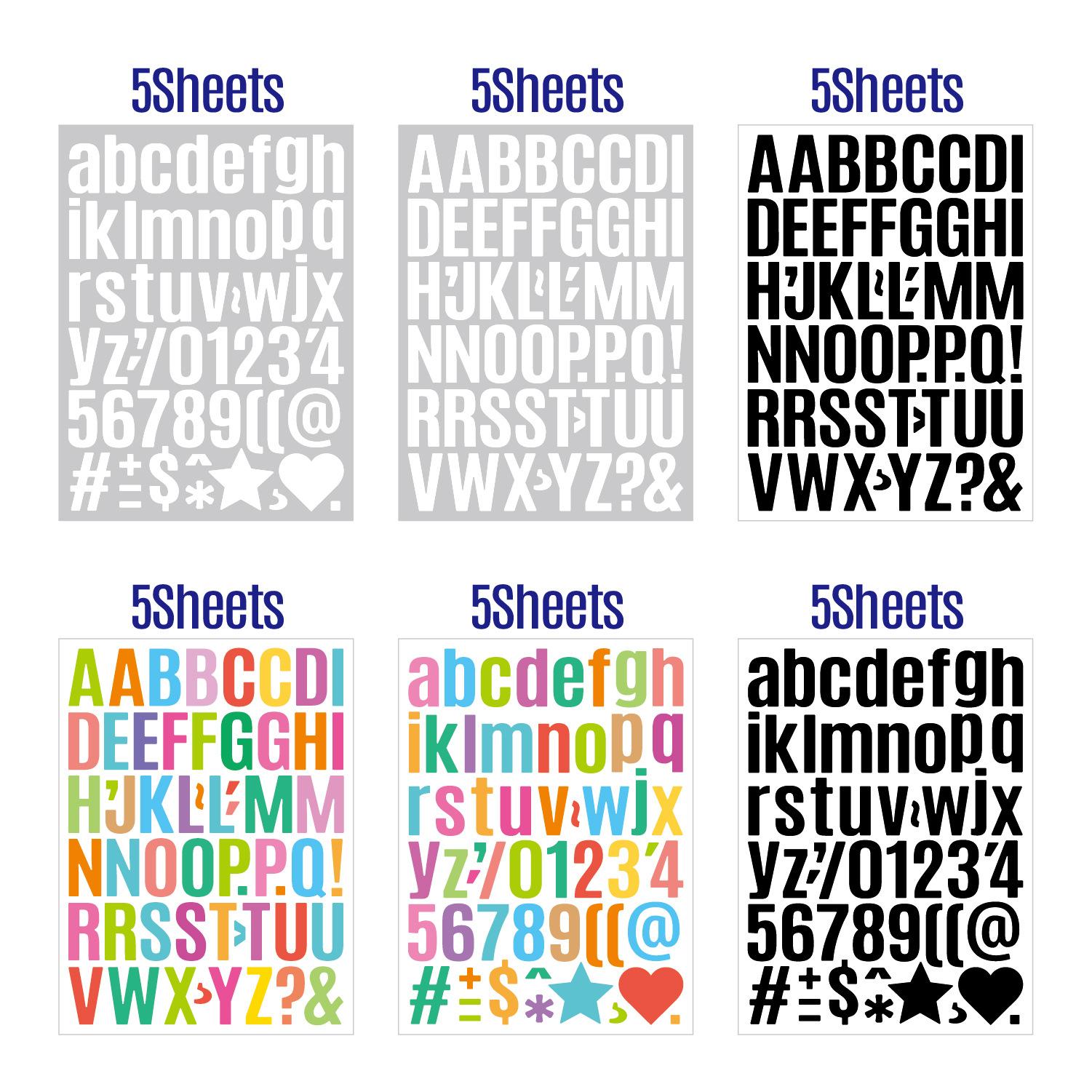 

1-inch Letter Sticker Bold Body Bright Film Vinyl Vinyl Self-adhesive Mobile Phone Computer DIY Letter Sticker