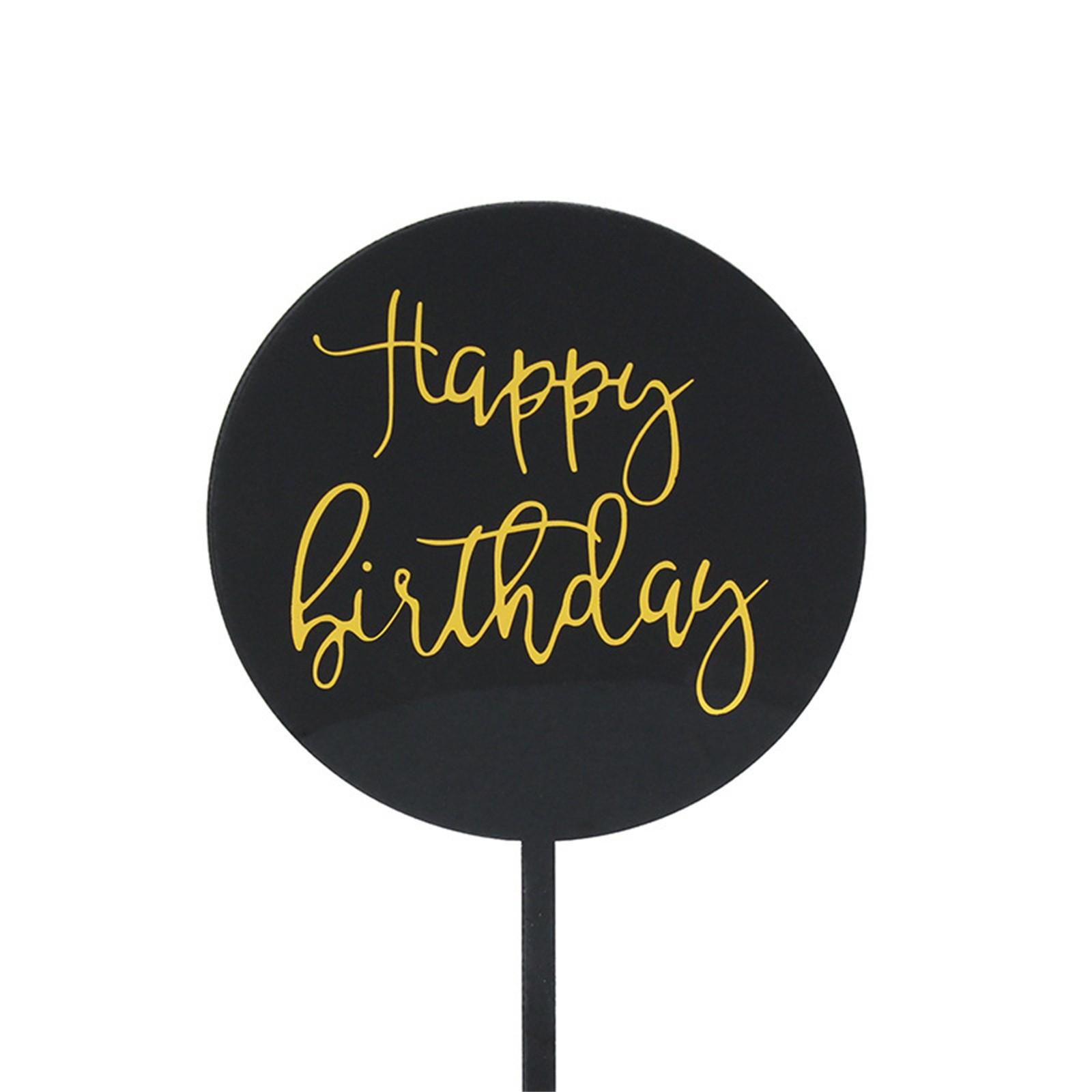 

Креативный С Днем Рождения Акриловый Металлический Торт Топпер Для Украшения Торта На День Рождения Торт Топперы Флаги Свадьба День Рождения Декор One Size чёрный