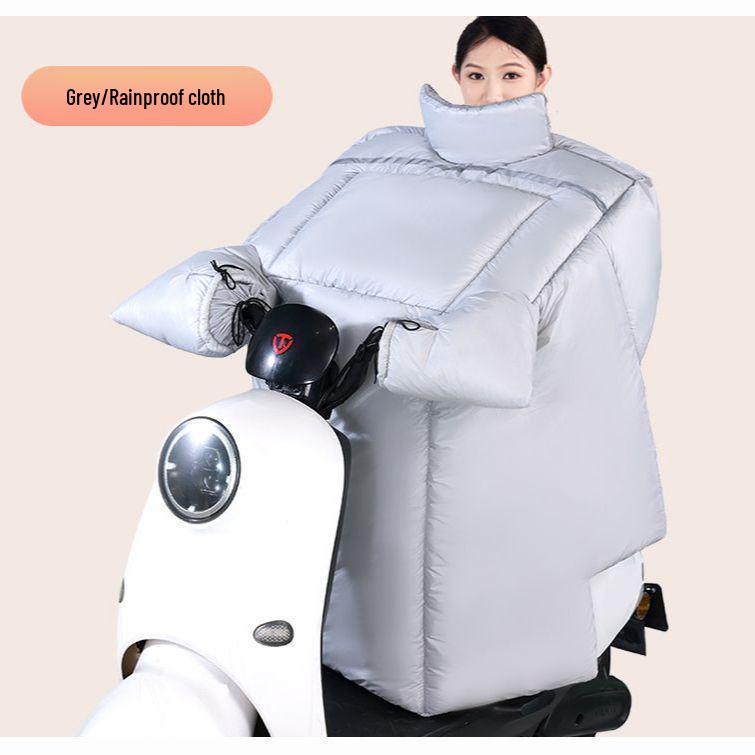Electric Bicycle Winter Windshield Quilt: Thickened, Warm, Waterproof, Cold-Proof, Plus Velvet.