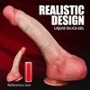 10,24 Zoll/26 cm Silikondildo mit starker Saugnapf Realistischer G-Punkt Freihändig Weicher Penis für Frauen Lebensecht Gebogen Realistischer Analer Dildo Sexspielzeug