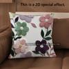 2D Floral Embroidered Pattern Pillow Covers For Home Pattern Cushion Cover Suitable For Sofa Bedroom Car Pillow Cover