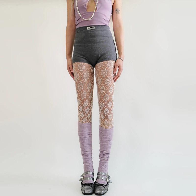 Slimming tights with retro patterns, versatile thin tights for hot girls