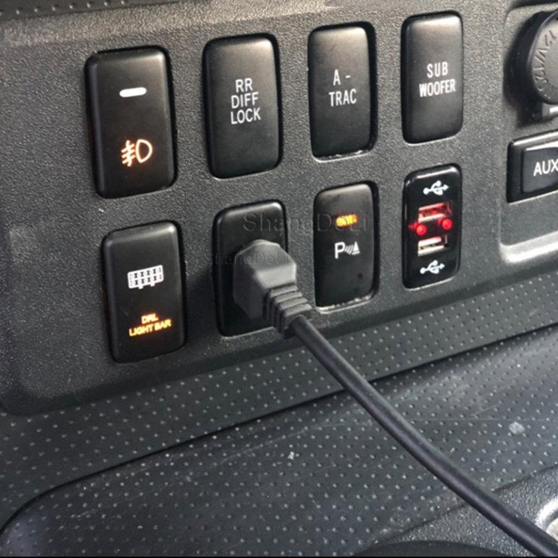 Turuncu Işık Araba Hoparlör Korna Anahtarı Basma Düğmesi Telli Toyota Land Cruiser Hilux Prado 120 FJ CRUISE LC76 REIZ 2006-2009