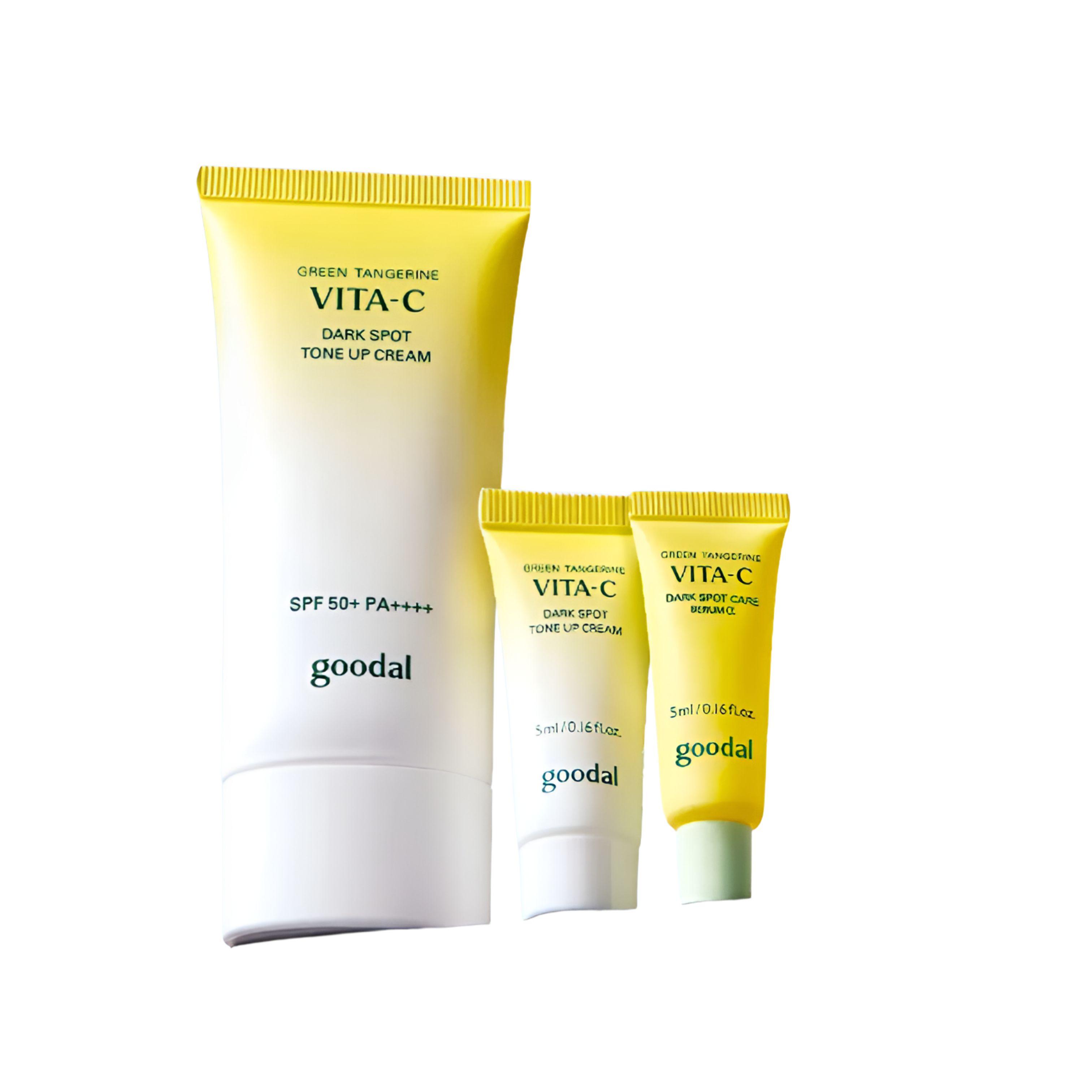 

goodal Green Tangerine Vita C Dark Spot Care Tone-Up Cream Special Set (50ml + 5ml + Serum 5ml)