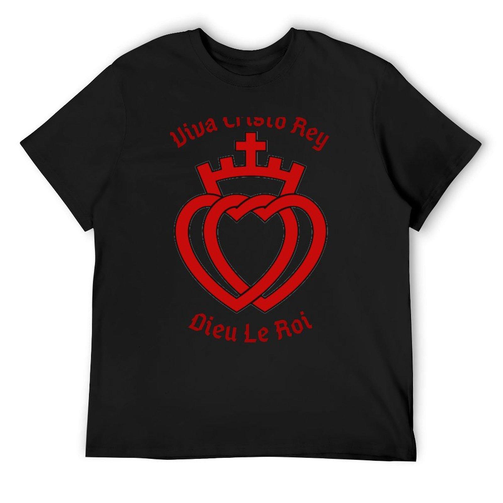 

FSSP, ICK, SSPX, Sacred Heart, Viva Cristo Rey T-Shirt vintage clothes korean fashion mens graphic t-shirts 4XL