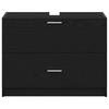 Bathroom Cabinet with Door Black Oak Effect 78 x 37 x 59 cm