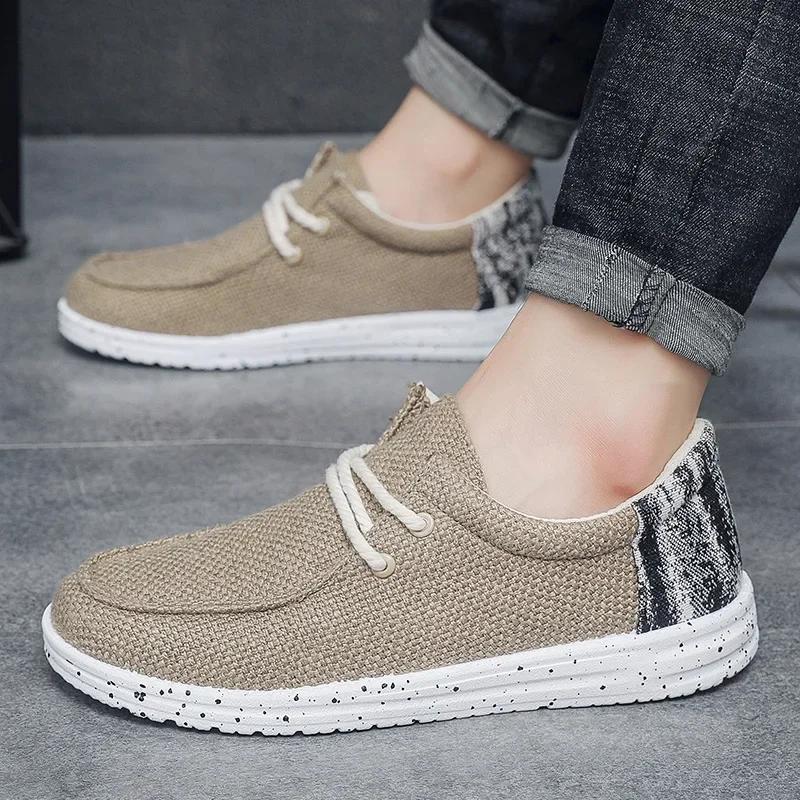 

Fashion Men Shoes Autumn New Fabric Casual Shoes Fashion Trendy Comfort Non Slip Lightweight Skateboard Shoes Zapatillas De Hombre 48 хаки