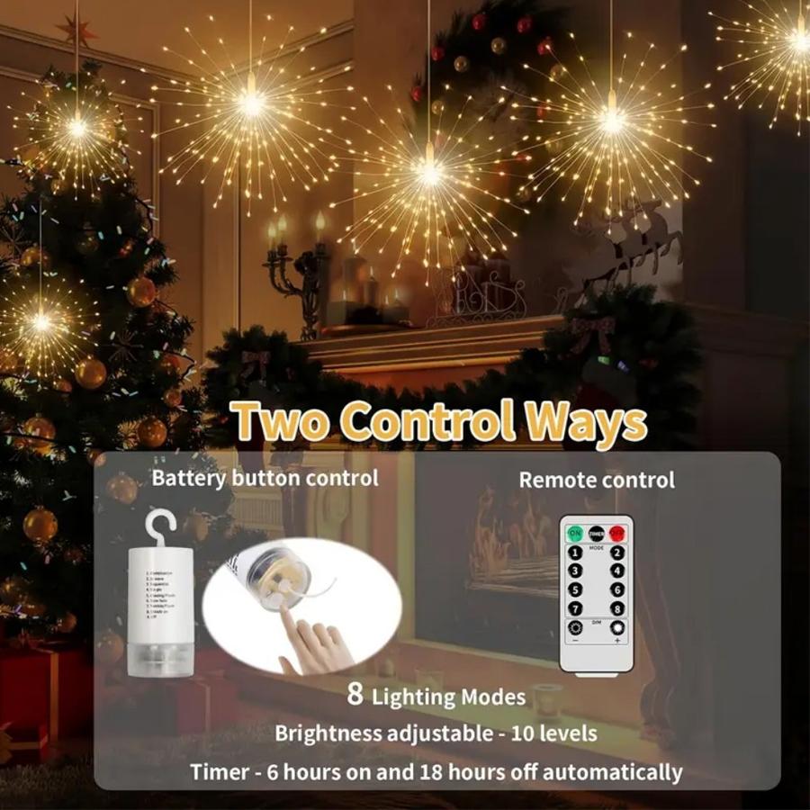 LED hanging tree remote control fireworks light courtyard tree light hanging atmosphere decoration light