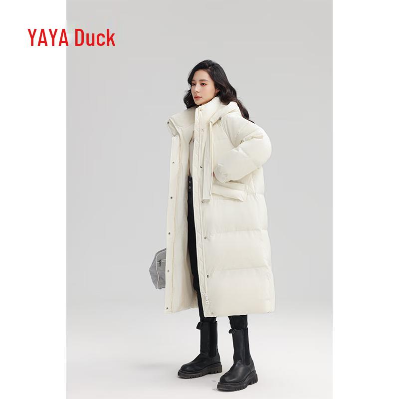 Yaya Damen Herbst/Winter Kapuzen-Langdaunenjacke
